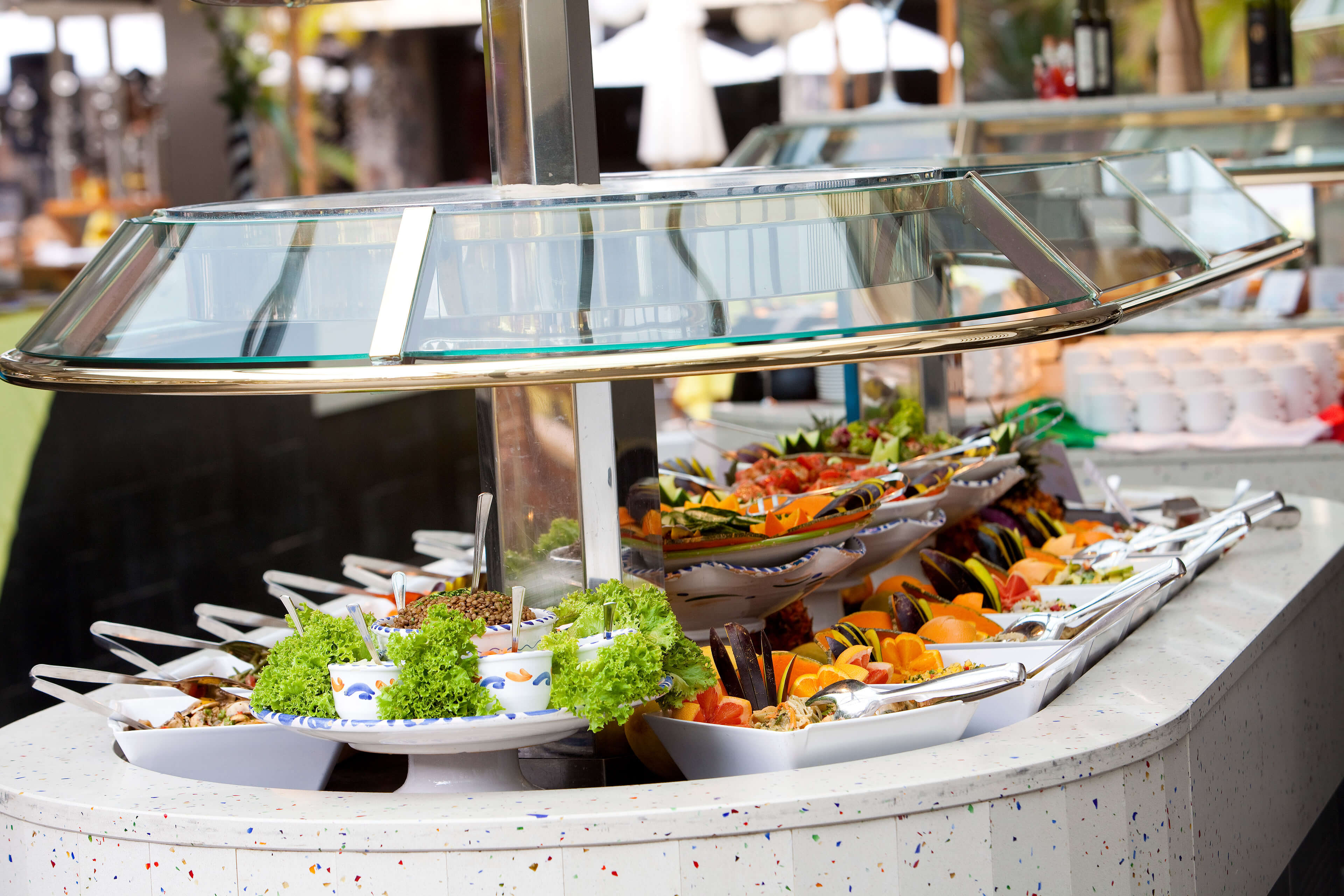 Spectacular buffets leave nothing to be desired at the Main Restaurant.