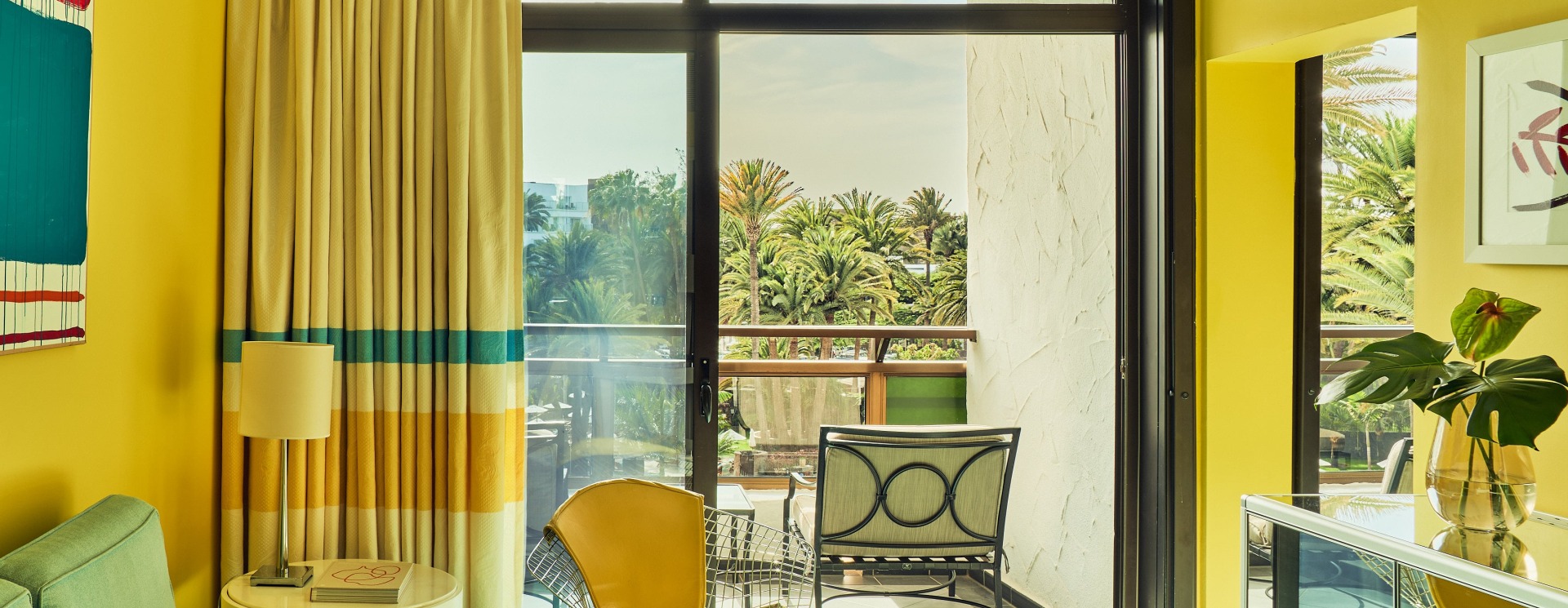A chic Double room with Seventies-inspired décor at one of the top 5 star hotels on Maspalomas Beach